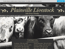 Tablet Screenshot of plainvillelivestock.com